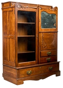 Art Nouveau Cabinet with Bed
