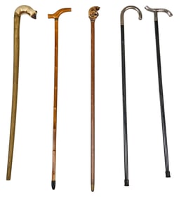 (5) Assorted Walking Canes