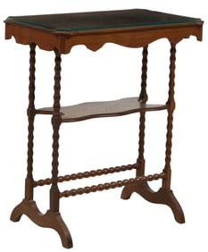 Barley Twist Glass Top Table