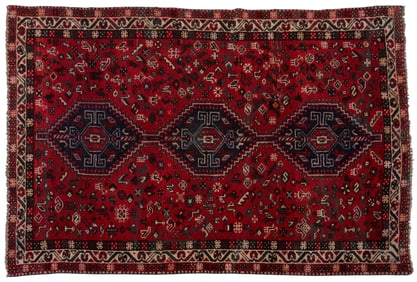 Handwoven Persian Shiraz Rug, 9 ft. x 6 ft.