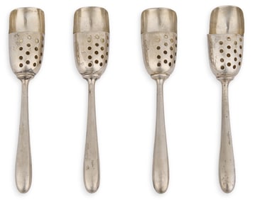 Set of (4) Vintage Sterling Silver Salt Spoons