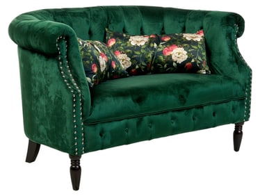 Green Velvet Love Seat