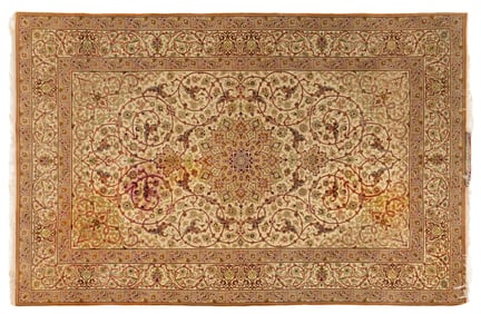 Handwoven Kashan Style Estate Rug, 7 ft. 9 in. x 4 ft. 11 in.