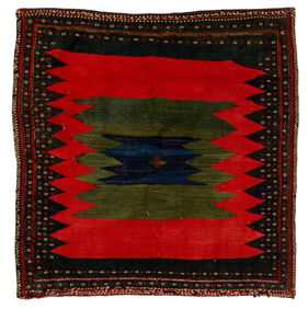 Handwoven Rug,  3 ft. 6 in. x 3 ft. 8 in.