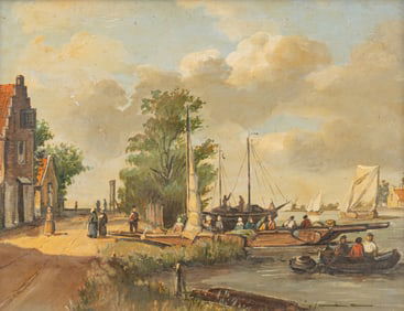 Dutch Town Painting