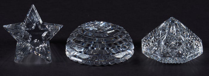 (3) Crystal Paper Weights