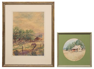 (2) Countryside Watercolors