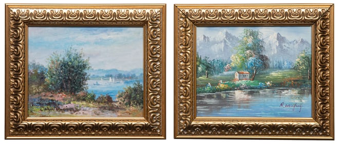 (2) Decorative Lake Paintings