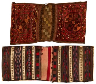(2) Handwoven Saddle Blankets