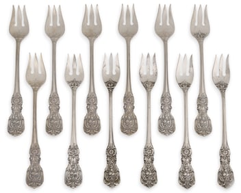 Set of (12) "Francis I" by Reed & Barton Sterling Oyster Forks