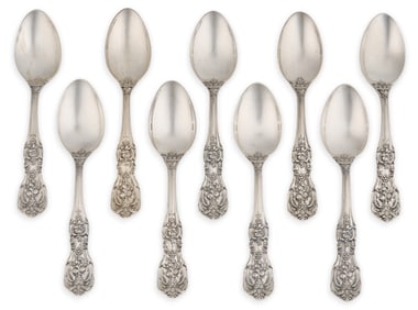 Set of (9) "Francis I" by Reed & Barton Sterling Demitasse Spoons