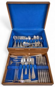 "Stieff Rose" by Kirk Stieff Partial Sterling Silver Flatware Set