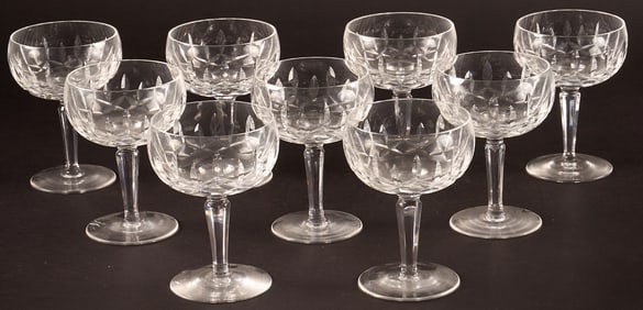 (9) Waterford Lismore Ice Cream Glasses