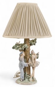 Lladro (ES), "Pierot and Ballerina" Lamp