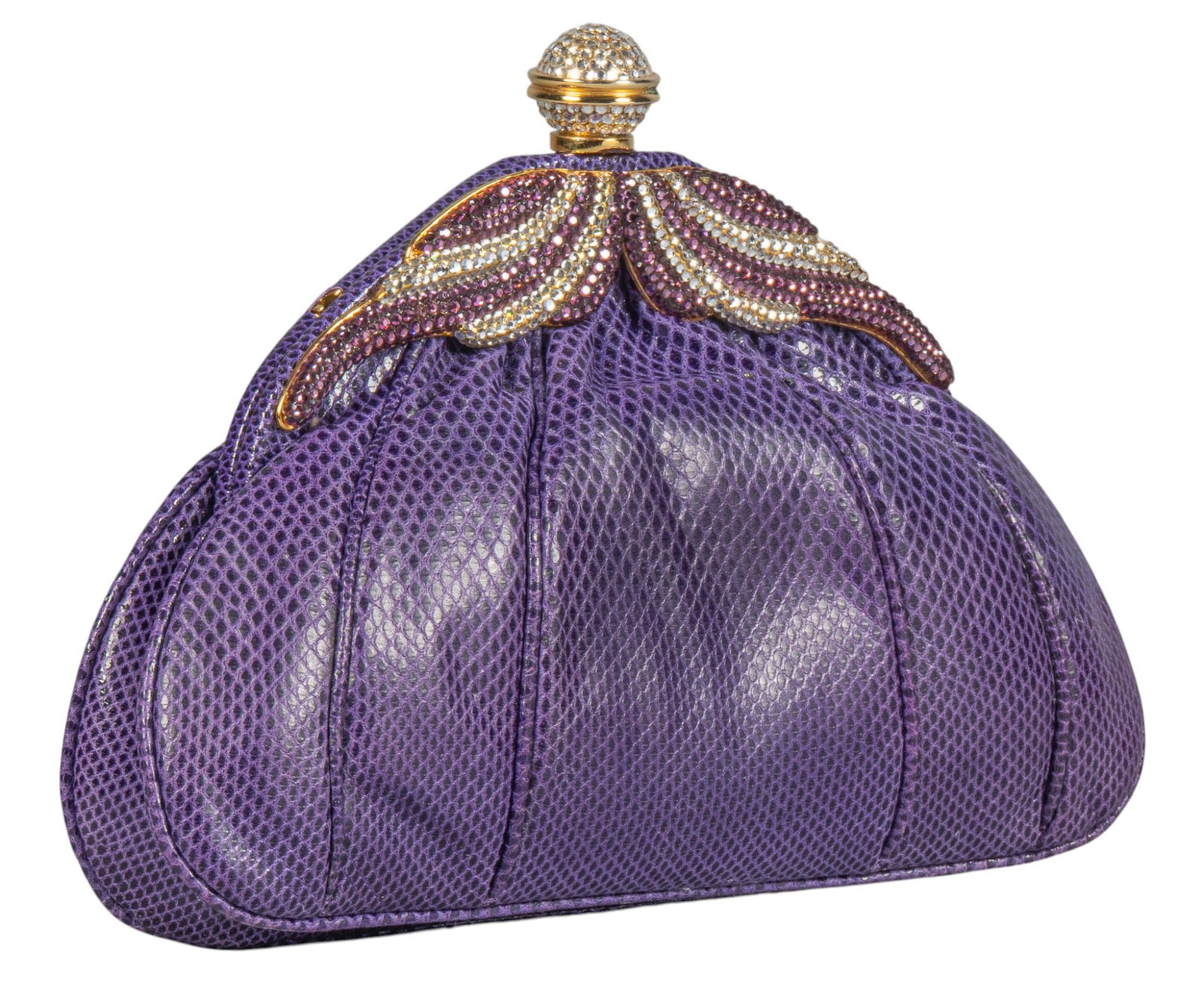 Judith Leiber Purple Snake Skin Clutch (1 of 6)