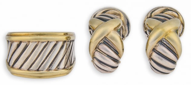 14K & Sterling Silver Jewelry Suite