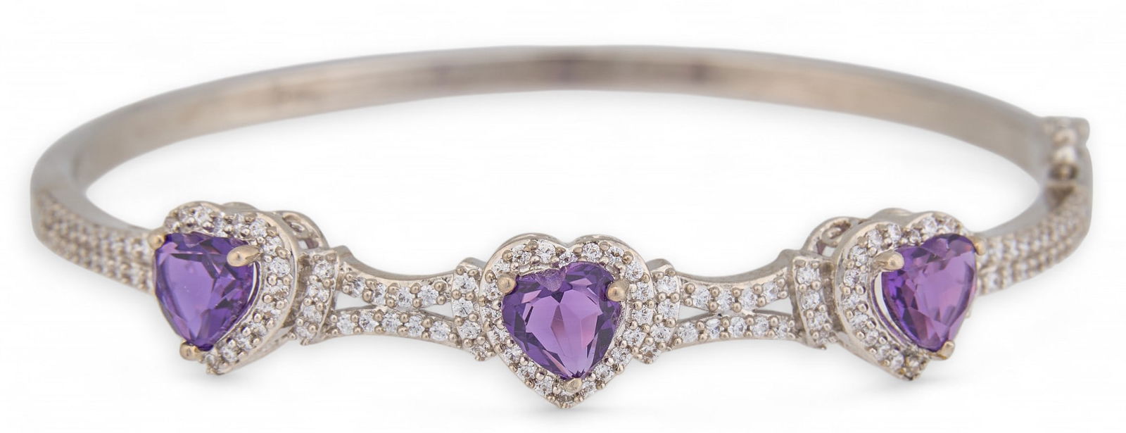 Sterling Silver Heart Gemstone Bracelet (1 of 5)
