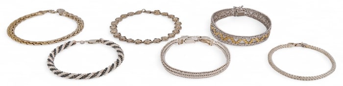 (6) Sterling Silver Bracelets