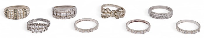 (8) Sterling Silver Rings