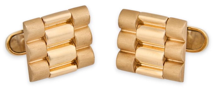 14K Rolex Bracelet Style Cufflinks