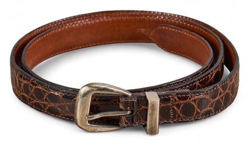 Ralph Lauren, Brown Crocodile Belt