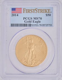 2014 MS70 Gold Eagle Coin