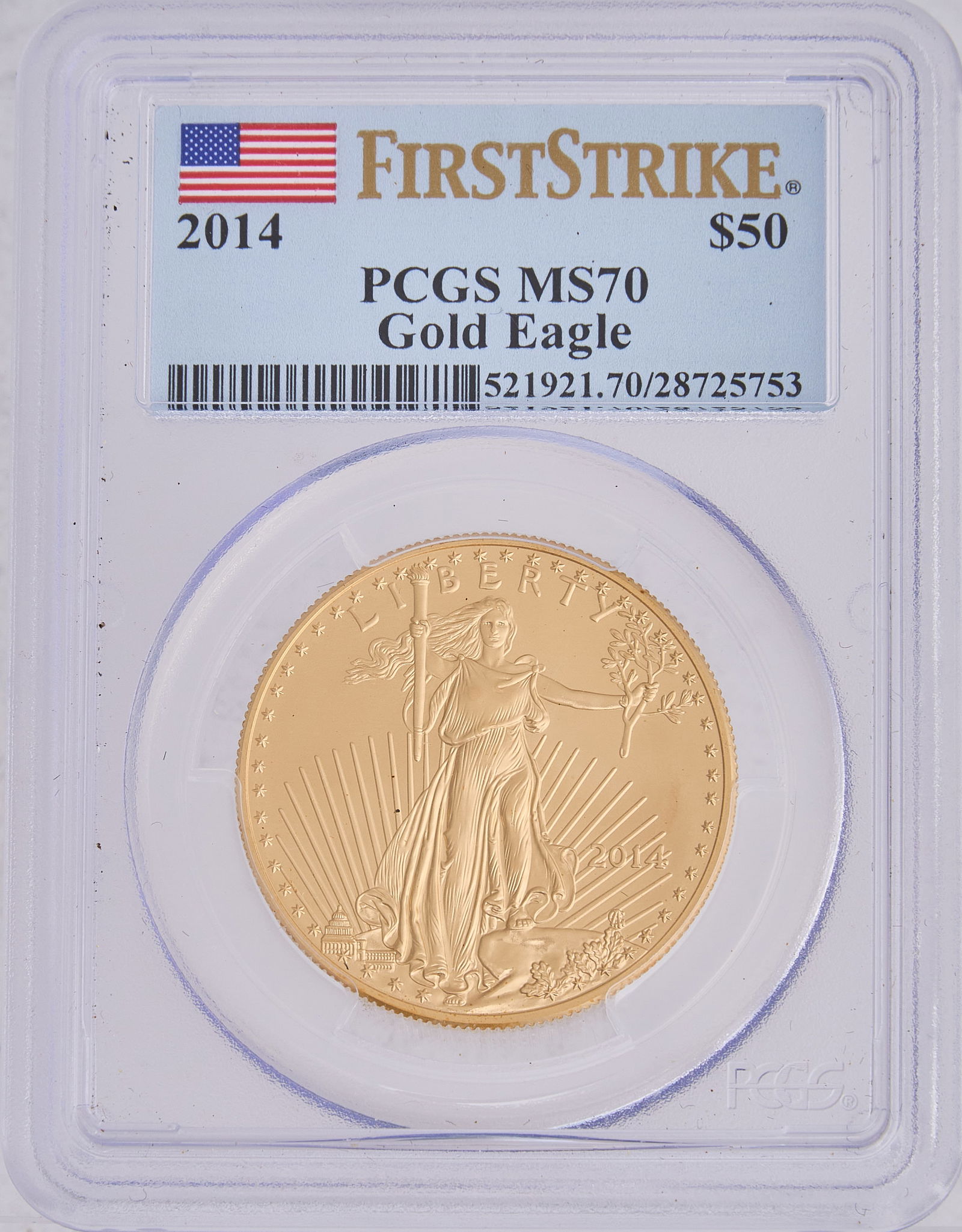 2014 MS70 Gold Eagle Coin (1 of 2)
