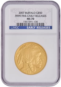2007 MS70 American Gold Buffalo Gold Coin