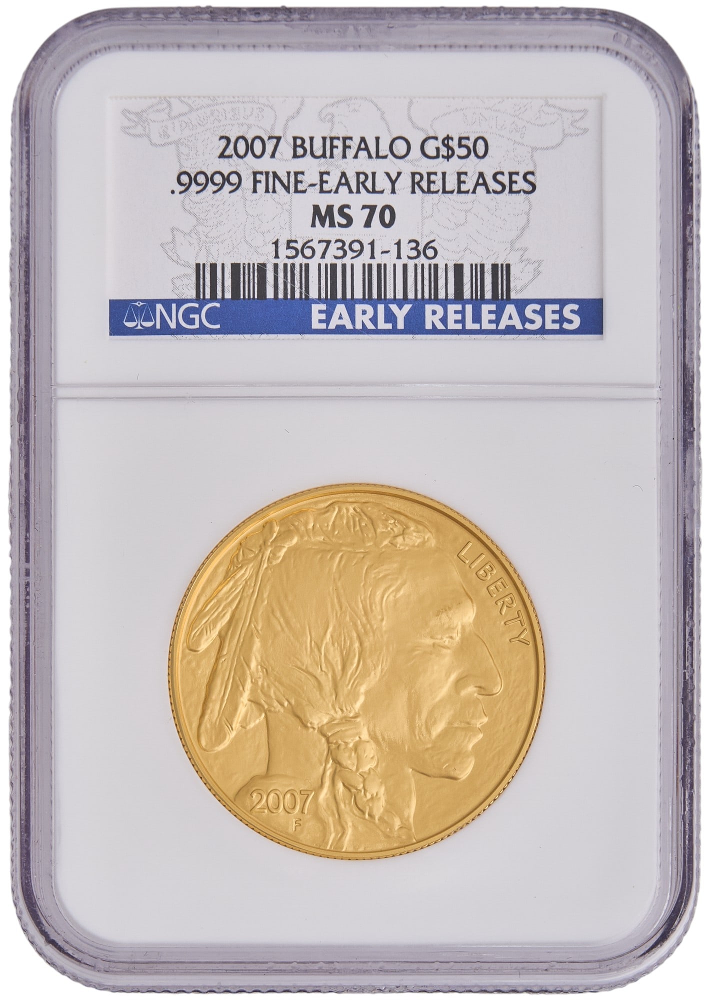 2007 MS70 American Gold Buffalo Gold Coin (1 of 2)