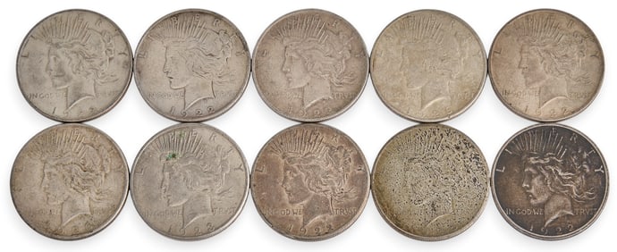 (10) Silver Peace Dollars