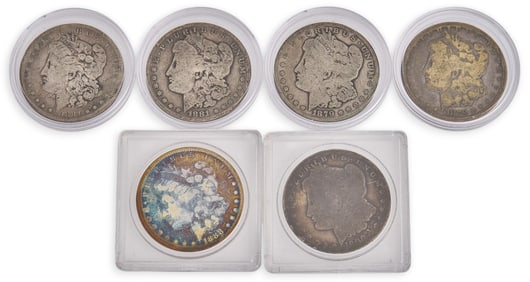 (6) Morgan Silver Dollars