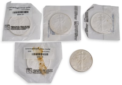 (5) American Silver Eagle Coins