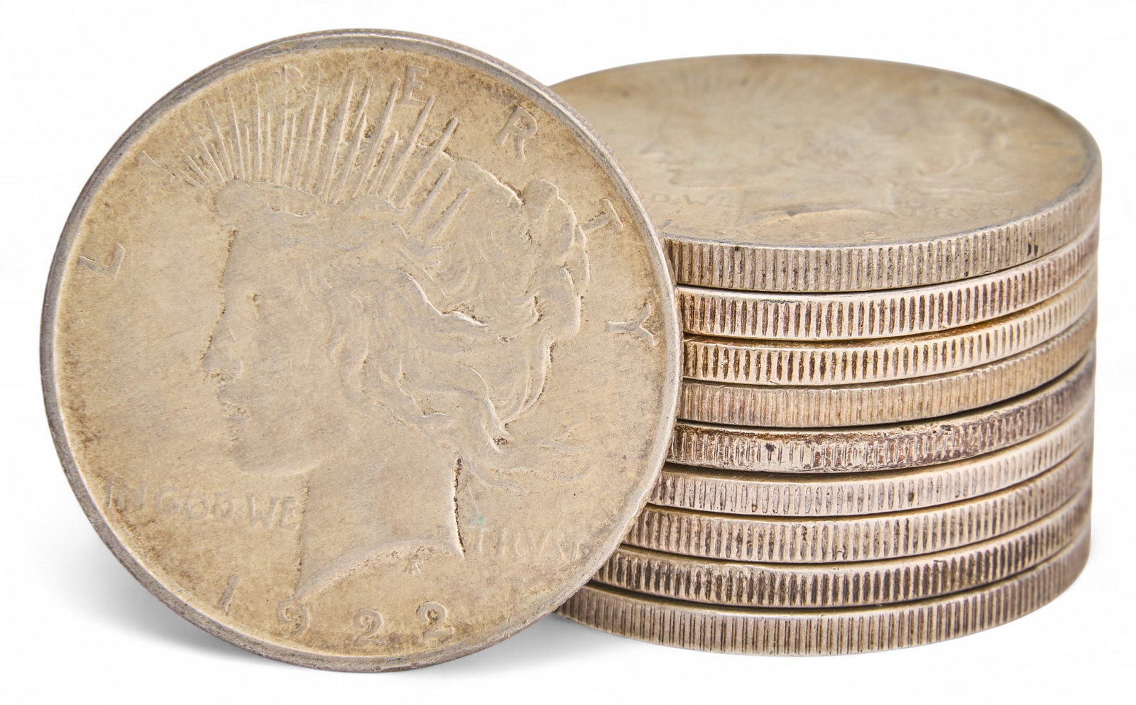 (10) Silver Dollars: Ten Morgan silver dollars Provenance: Property from a home in San Antonio, Texas