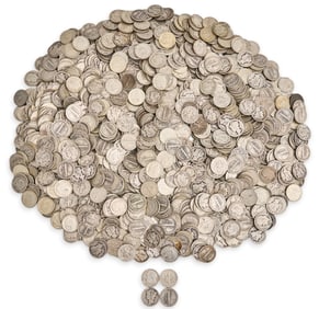 Large Collection of Silver Dimes