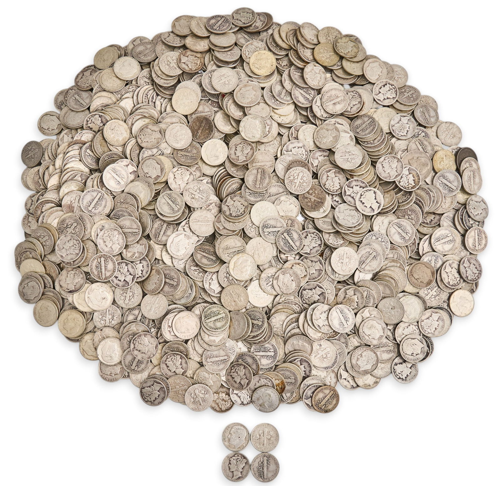 Large Collection of Silver Dimes (1 of 2)