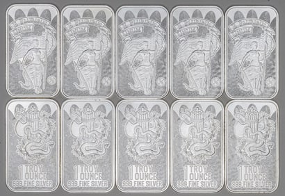 (10) Unity 1 Ozt Fine Silver Bars