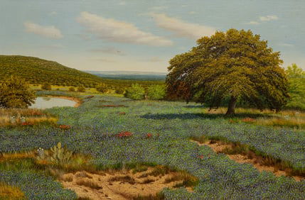 Manuel Garza, Bluebonnet Landscape, 1981