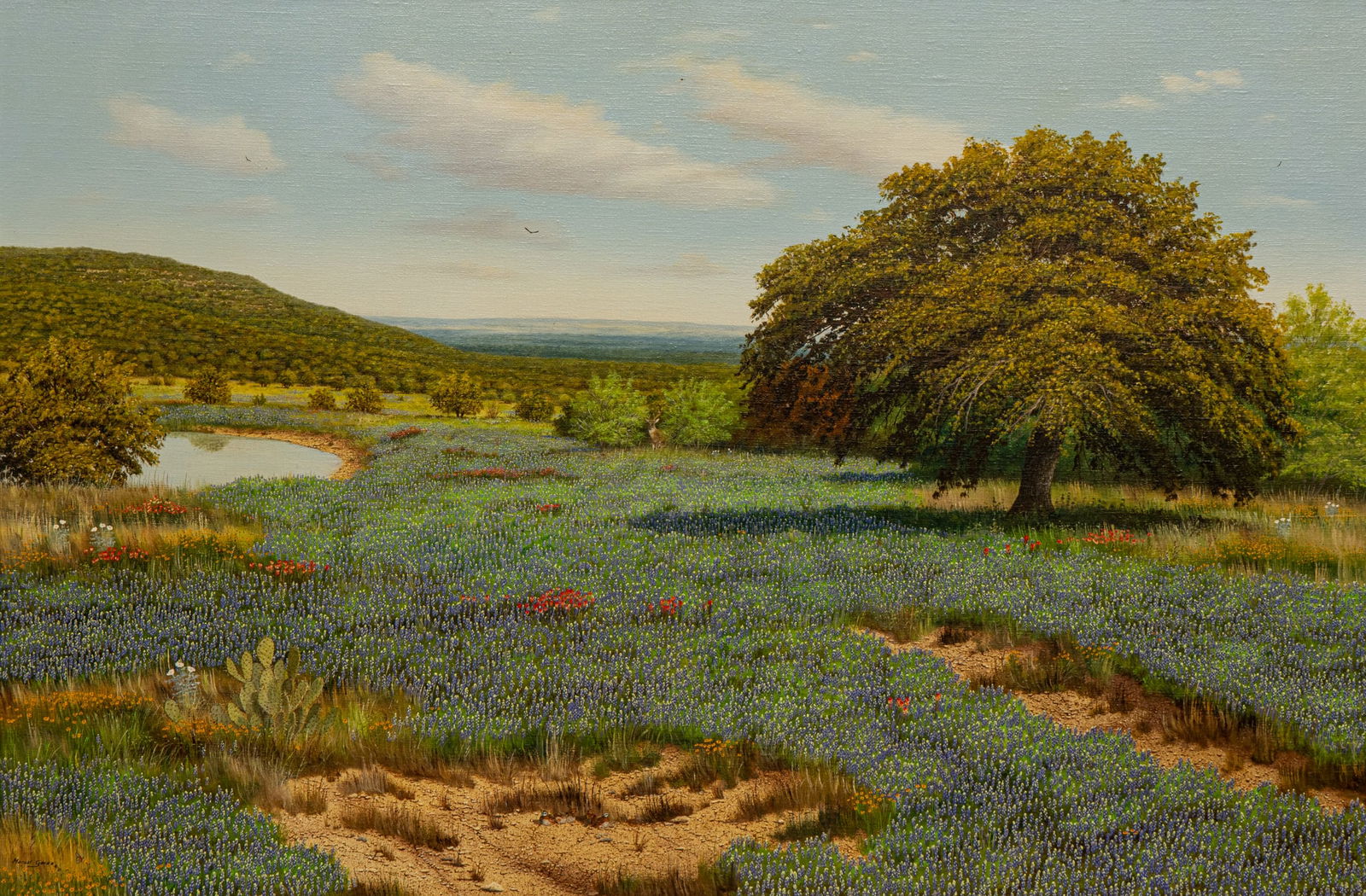 Manuel Garza, Bluebonnet Landscape, 1981 (1 of 4)