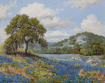 Robert Harrison, Bluebonnet Hill Country Landscape, 1977