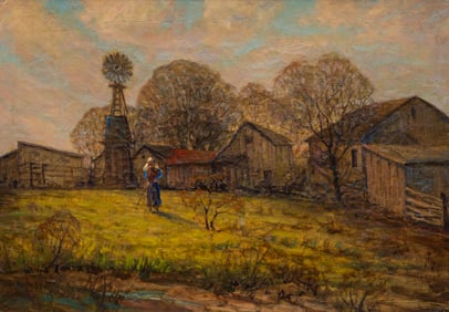 Julian Onderdonk, Farm Scene, 1908