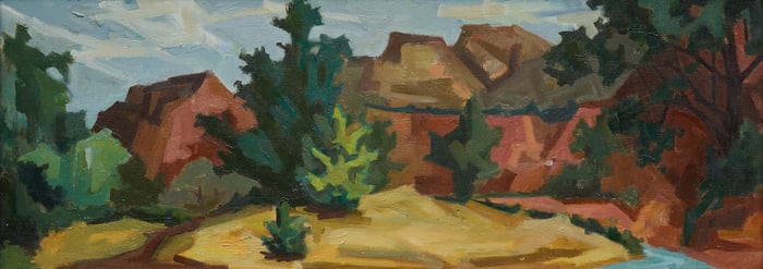 Ellen Jones Hooker, Canyon Landscape