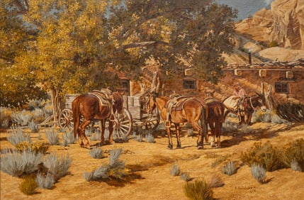 Karin Hollebeke, Southwestern Scene with Horses
