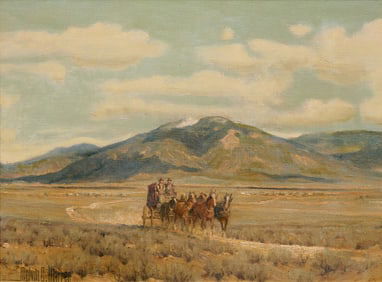 Melvin Warren, "Stagecoach with Six Horses", 1973
