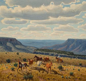 Fred Darge, Cowboy and Horses