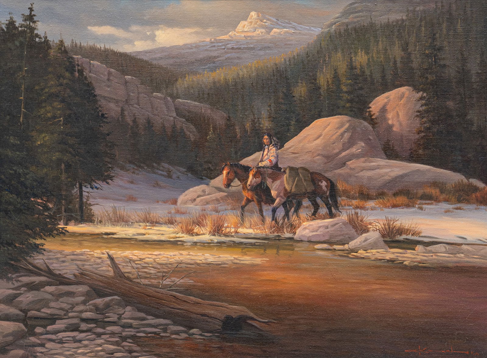 George Kovach, Native American on Horseback (1 of 5)