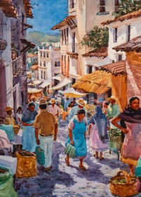 Tom Hill, Mexican Market Scene