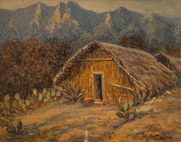 Rolla Taylor, "Bamboo Hut, Mexico"