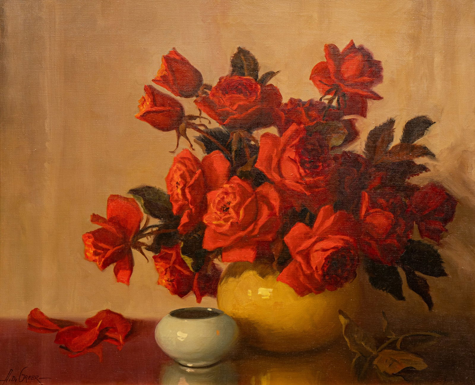 A. D. Greer, "Red Roses and Petals" (1 of 4)