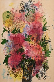 Josephine Mahaffey, Floral with Butterflies