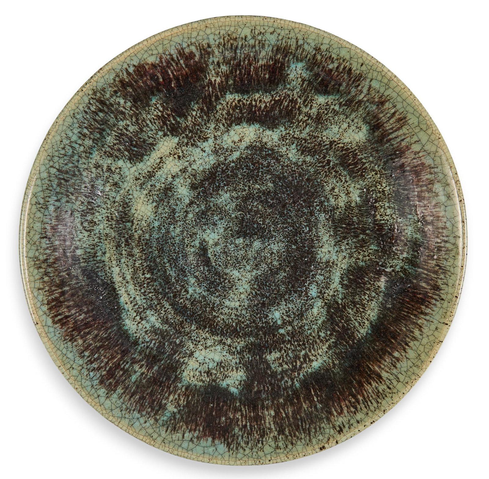 Harding Black, Celadon Oilspot Bowl, 1948: Harding Black (San Antonio, Texas, 1912-2004), celadon oilspot bowl, 1948, glazed ceramic, double glazed bowl with crackle c